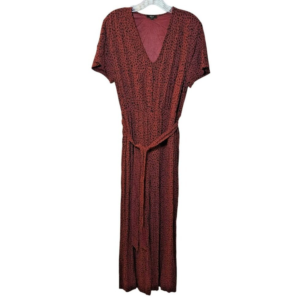 Rails Jumpsuit Size Medium Rust Spotted Wide Leg … - image 6